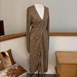 BCBGMaxAzria Shimmering Gold Knit dress